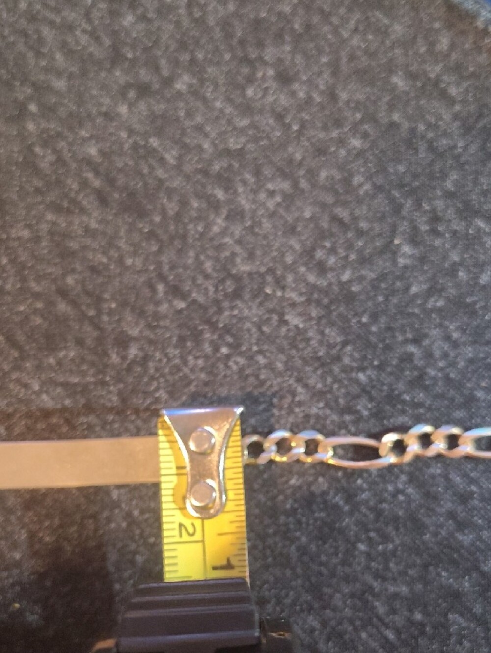 Solid 14k Yellow Gold Figaro ID Bracelet 7g 7.5" Michael Anthony ( - Picture 10 of 10